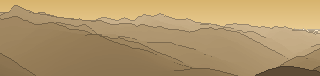 Silhouette of the view from Monte Cadria