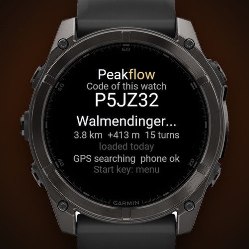 Peakflow-Route Uhren-App